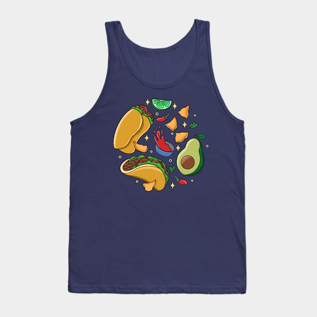 Mexican Food Tank Top by Kimprut